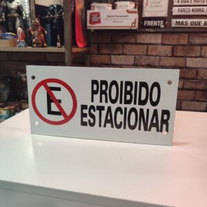 Placa Esmaltada “Proibido Estacionar”
