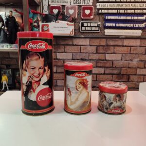 Trio de Latas Coca Cola