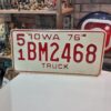 Placa americana Iowa de Caminhão