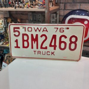 Placa americana Iowa de Caminhão