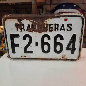 Placa Uruguaia de Moto Tranqueras