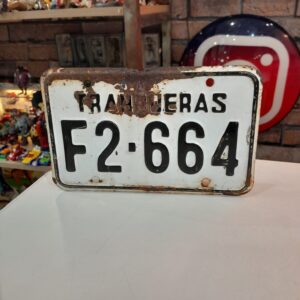 Placa Uruguaia de Moto Tranqueras