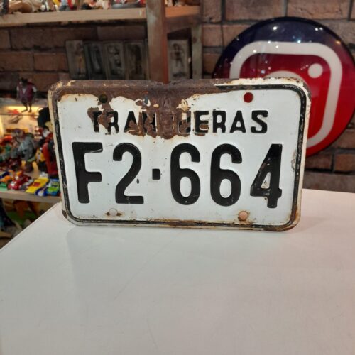 Placa Uruguaia de Moto Tranqueras