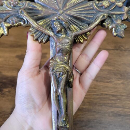 Antigo Crucifixo de Bronze - Image 3