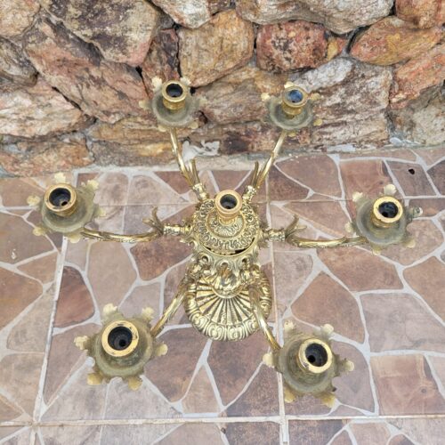 Antigo Candelabro de Bronze 8kg - Imagem 2