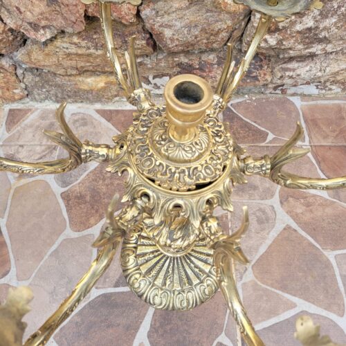 Antigo Candelabro de Bronze 8kg - Imagem 3