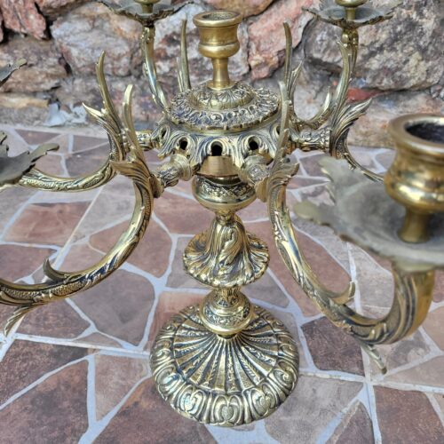 Antigo Candelabro de Bronze 8kg - Imagem 4