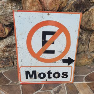 Placa Proibido estacionar Motos