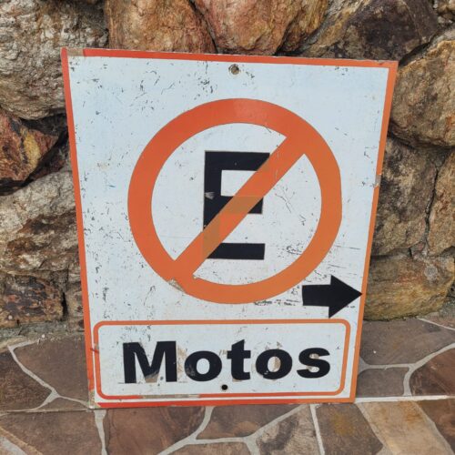 Placa Proibido estacionar Motos