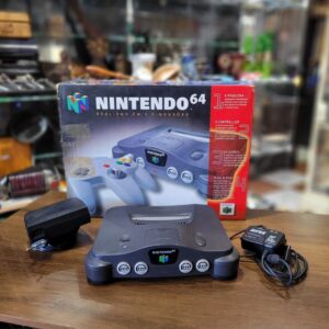 Antigo Nintendo 64 na Caixa Funcionando