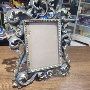 Antigo Porta Retrato de Bronze 13x10cm