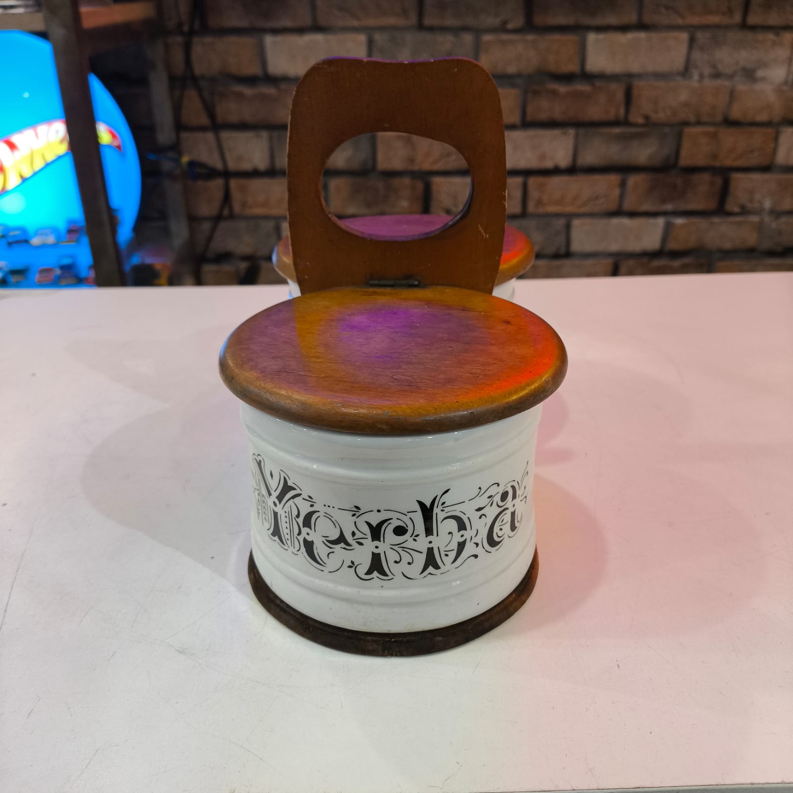 Recipiente para Erva Mate e Açúcar peça em porcelana - Imagem 4