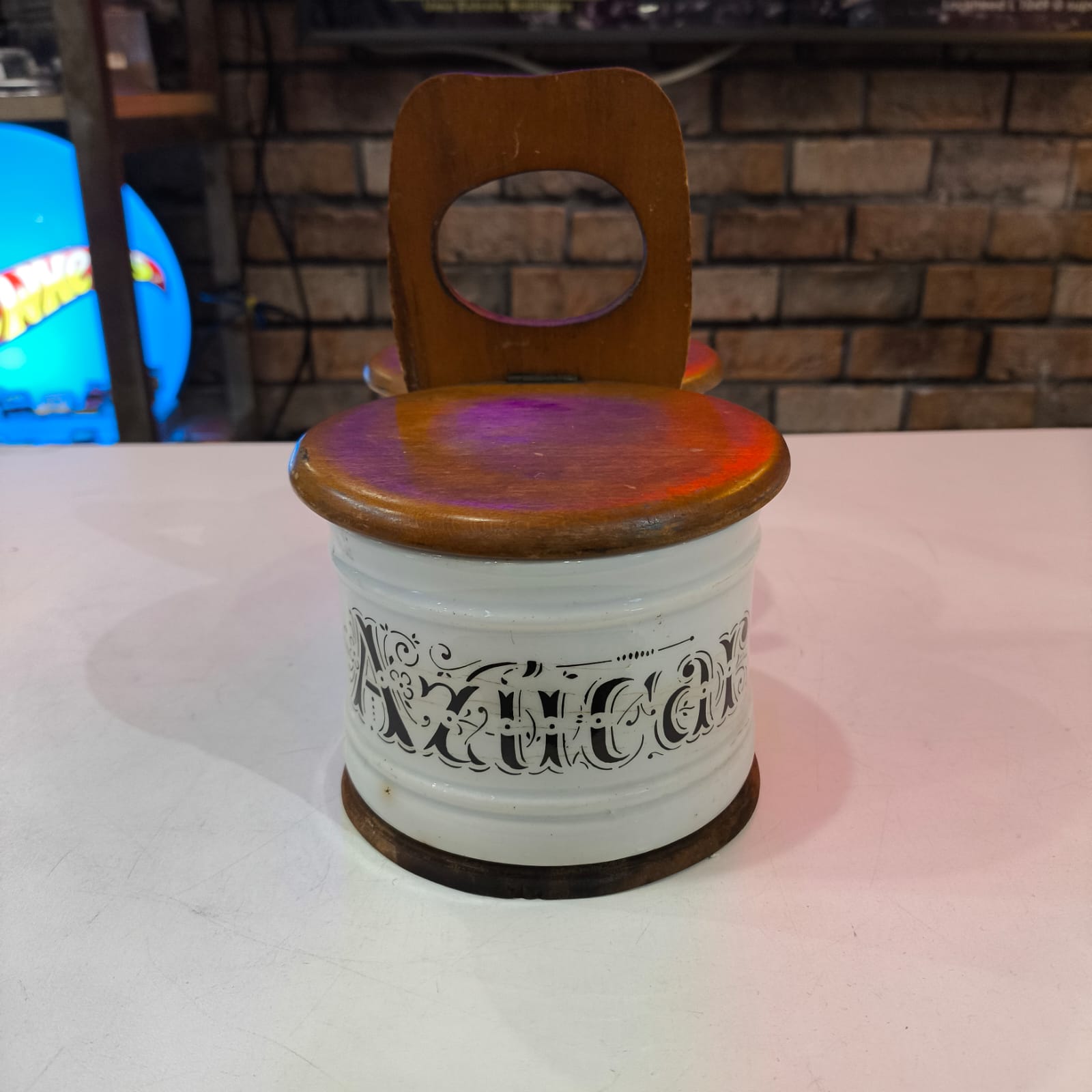 Recipiente para Erva Mate e Açúcar peça em porcelana - Imagem 2
