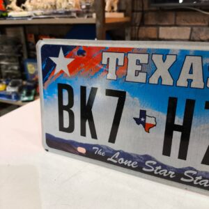 Placa de Carro Americana Texas