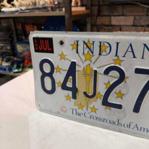 Placa de Carro Americana Indiana em Alto Relevo