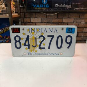 Placa de Carro Americana Indiana em Alto Relevo