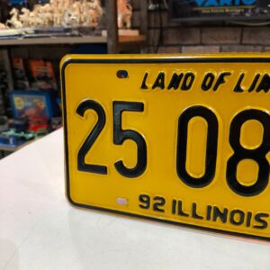 Placa Americana Illinois em Alto Relevo