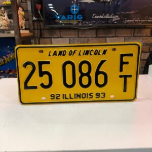 Placa Americana Illinois em Alto Relevo