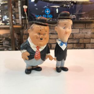 Antigos bonecos de vinil Gordo e Magro