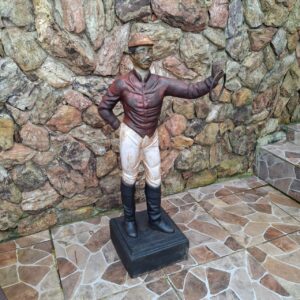 Jóquei de Ferro Fundido White Oak Foundry Poste de Amarrar Cavalo