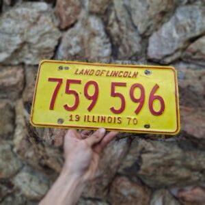 Placa de Carro Americana Illinois 1970