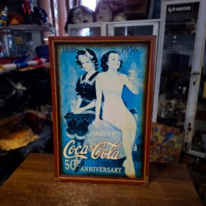 Quadro Coca-Cola 50th Anniversary 1886-1936 em Relevo