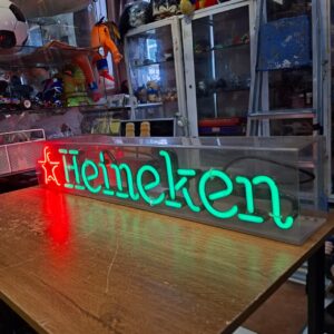 Luminoso Neon de Vidro Original Heineken