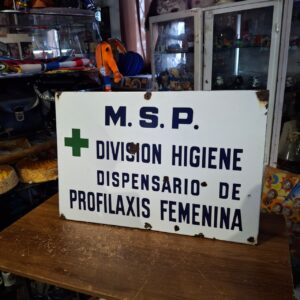 Placa Esmaltada M.S.P. División Higiene
